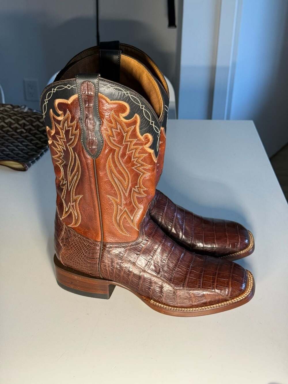 Old Gringo Traditions Men's Bellaire Caiman Print Western Boots MT2280-3 US9